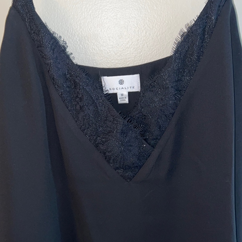 Black lace cami